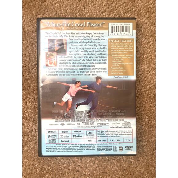 Bundle 3/15,10/25 Billy Elliott DVD - Picture 3 of 4